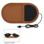 Cork Wireless Charging Pad Desktop Organizer